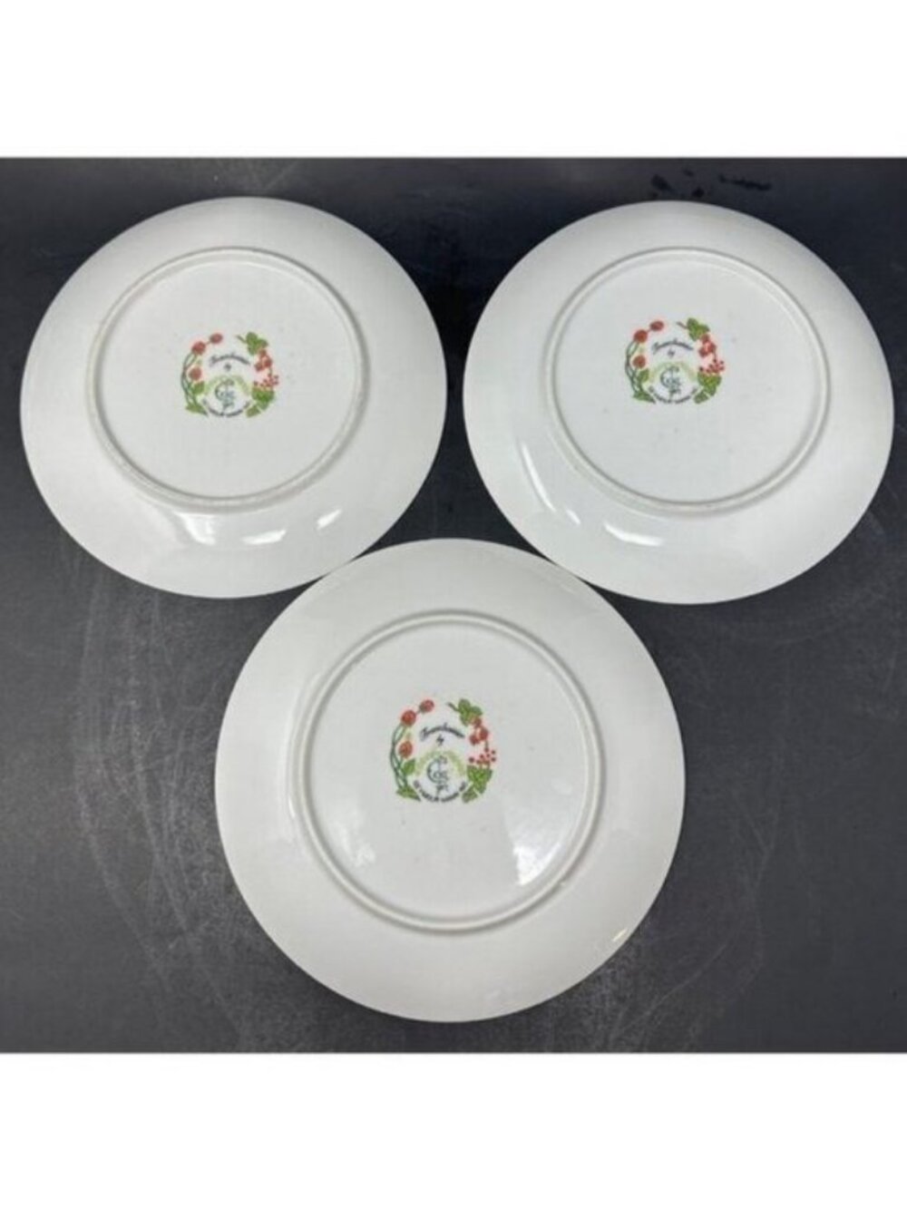 Vtg 1970s SEYMOUR MANN EDA FRAMBOISIER Salad Dessert Plates Set of 3 Raspberries - Picture 2 of 14